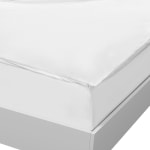 Feather Bed Cover with Zipper, T230 Cotton Plain Weave, Full 58x81, White